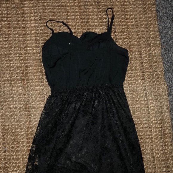 Target Xhilaration Black Strappy Lace Dress - Picture 4 of 4